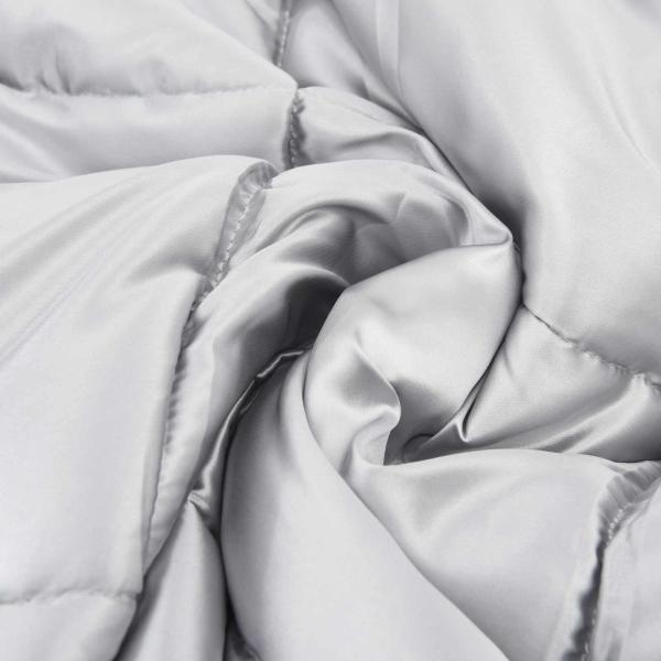ARDEBO.de - Winterbettdecke Silber 220 x 155 cm Satin und Mikrofaser