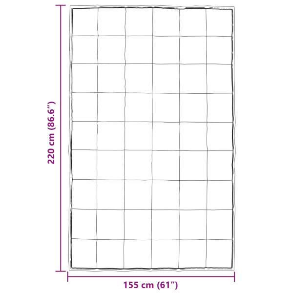 Winterbettdecke Silber 220 x 155 cm Satin und Mikrofaser