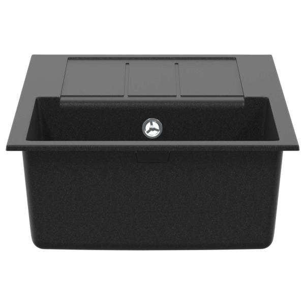 Waschbecken Schwarz 780 x 500 mm 80% Quarz und 20% Harz