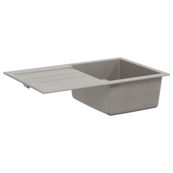 Waschbecken Grau 780 x 500 mm 80% Quarz und 20% Harz