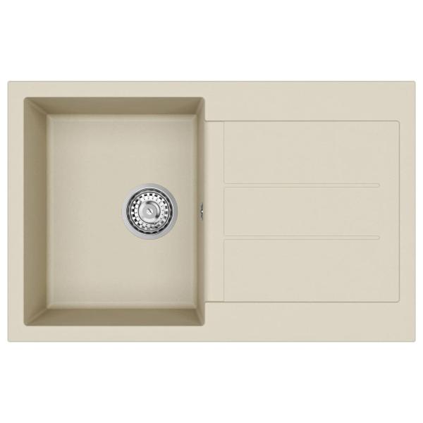 Waschbecken Beige 780 x 500 mm 80% Quarz und 20% Harz