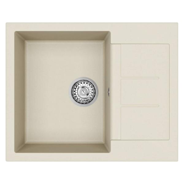 Waschbecken Beige 620 x 500 mm 80% Quarz und 20% Harz