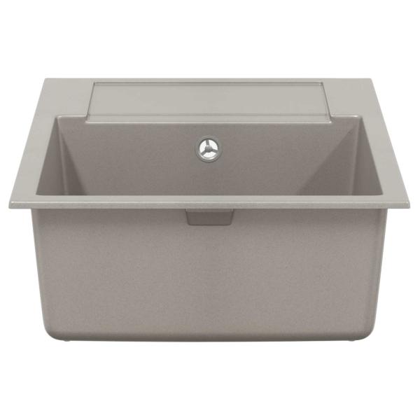 ARDEBO.de - Waschbecken Grau 780 x 500 mm 80% Quarz und 20% Harz