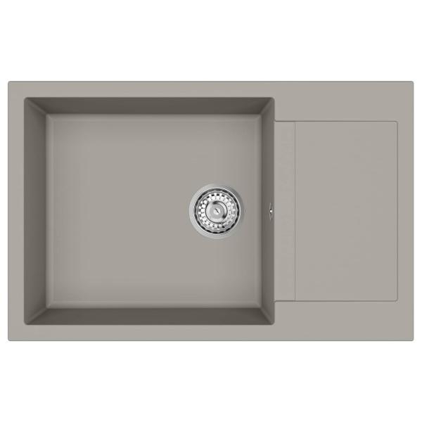 Waschbecken Grau 780 x 500 mm 80% Quarz und 20% Harz