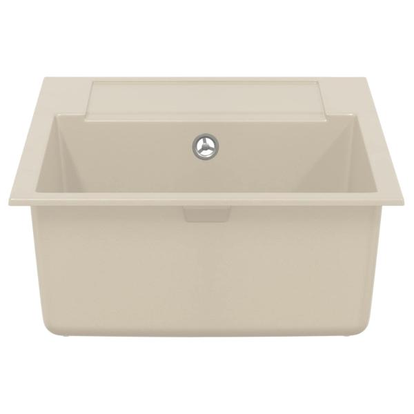 Waschbecken Beige 780 x 500 mm 80% Quarz und 20% Harz