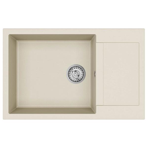 Waschbecken Beige 780 x 500 mm 80% Quarz und 20% Harz