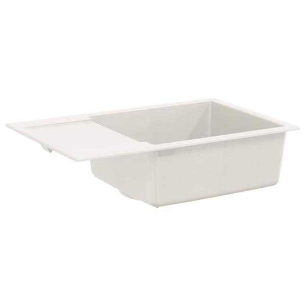Waschbecken Weiß 780 x 500 mm 80% Quarz und 20% Harz