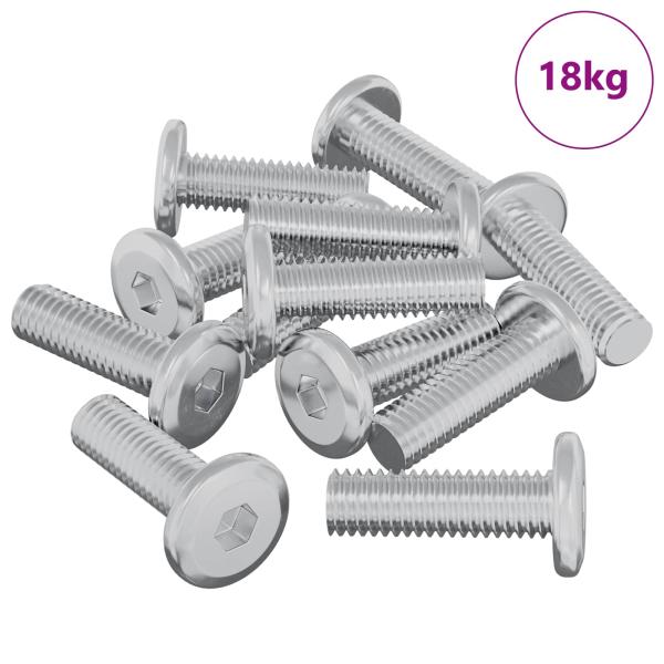 Schraube 1593 pcs Silber 8 x 25 mm Stahl