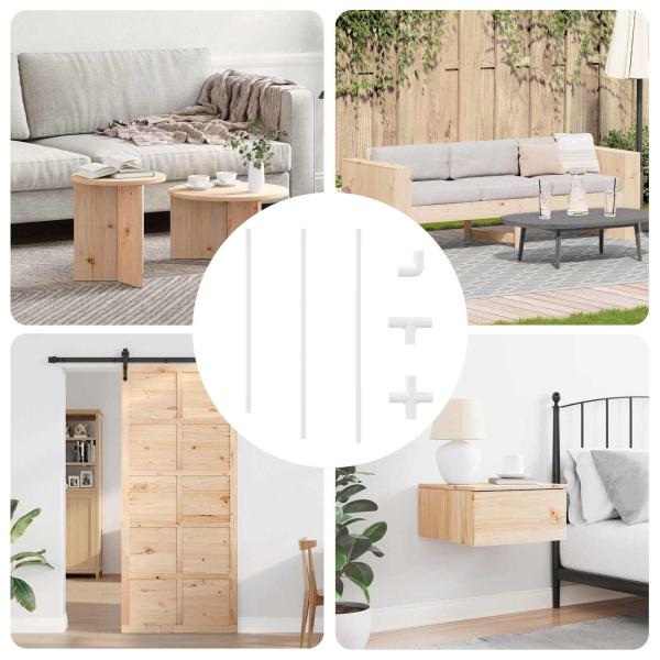 ARDEBO.de - PVC Rohr 29 pcs Weiß Materialpp und PE