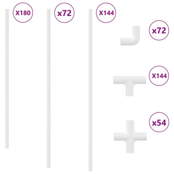 PVC Rohr 29 pcs Weiß Materialpp und PE