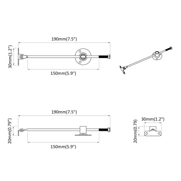 Gasdämpfer 439 pcs Silber Eisen
