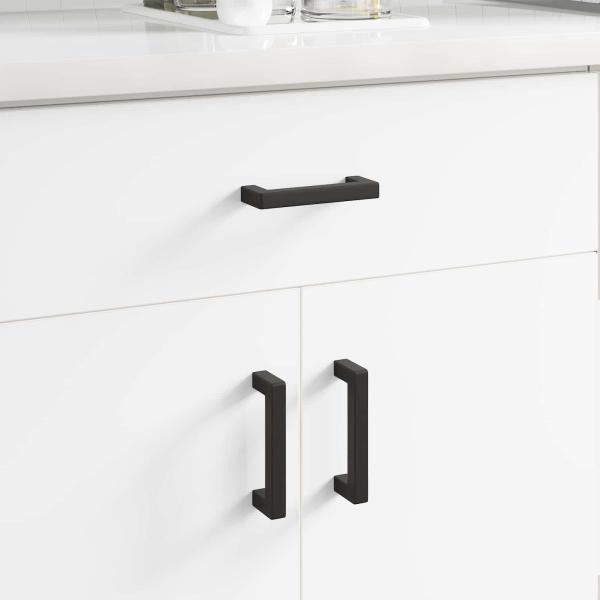 ARDEBO.de - Möbelgriff 12 pcs Schwarz 110 x 12 x 36 mm Eisen