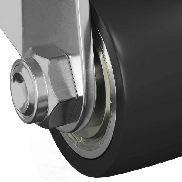 Bockrolle 12 pcs Silber 50 mm Nylon