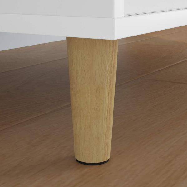 Möbelbeine 12 pcs Braun Ø 44 x 100 mm Massives Eukalyptus Holz