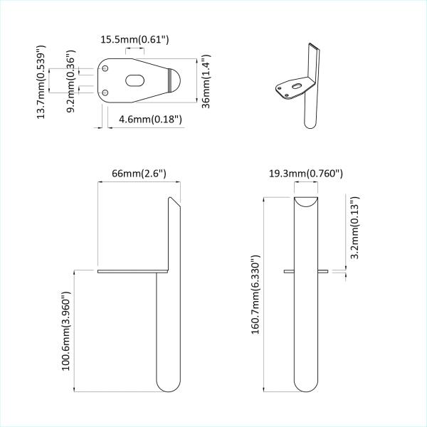 Möbelbeine 12 pcs Schwarz 0 Eisen