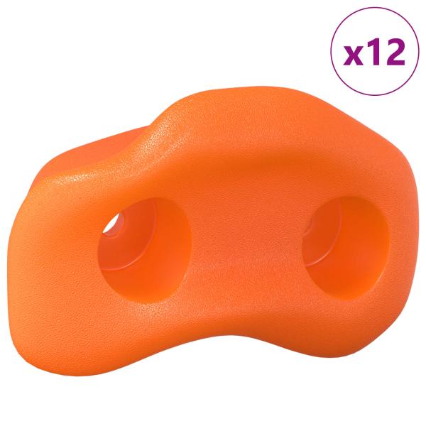 ARDEBO.de - Klettergriff 12 pcs Orange 100 x 67 x 43 mm PP