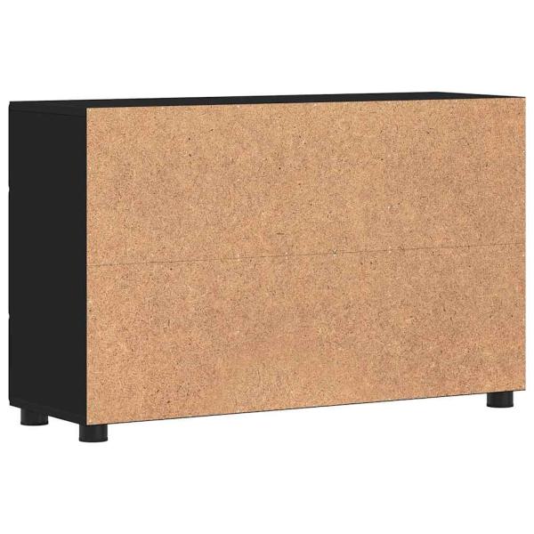 Sideboard mit Regal Schwarz 88,5 x 30,5 x 55,5 cm Holzwerkstoff