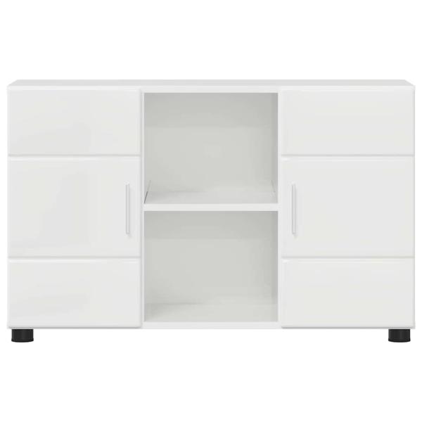 Sideboard Hochglanz Weiß 88,5 x 30,5 x 55,5 cm Holzwerkstoff