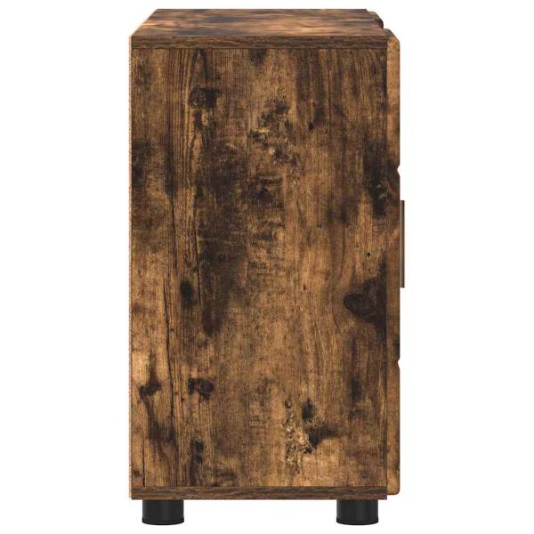ARDEBO.de - Sideboard Geräucherte Eiche 88,5 x 30,5 x 55,5 cm Holzwerkstoff