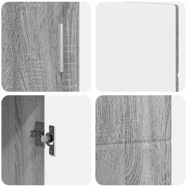 Sideboard Graues Sonoma 88,5 x 30,5 x 55,5 cm Holzwerkstoff
