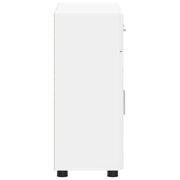 Sideboard mit Regal Weiß 88,5 x 30,5 x 73 cm Holzwerkstoff