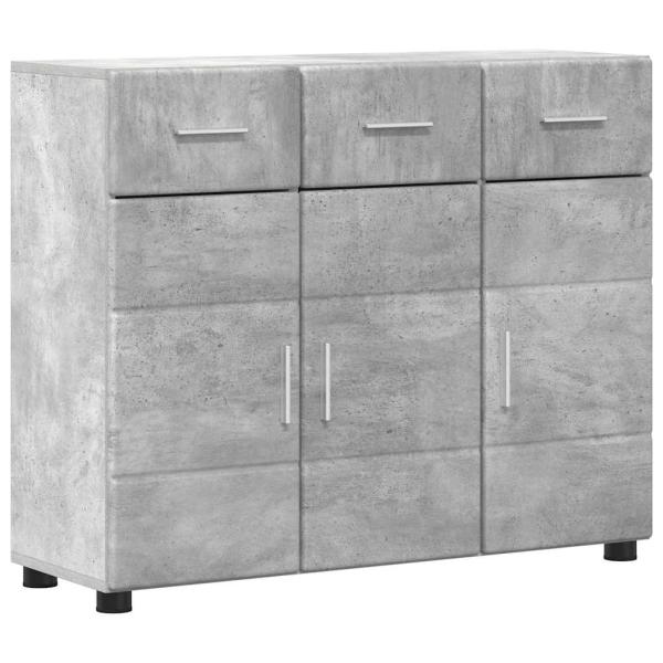 Sideboard mit Tür Beton Grau 88,5 x 30,5 x 73 cm Holzwerkstoff