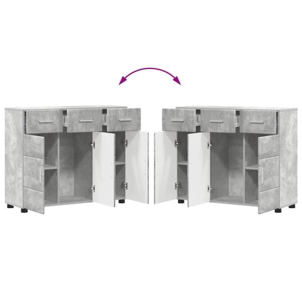 Sideboard mit Tür Beton Grau 88,5 x 30,5 x 73 cm Holzwerkstoff