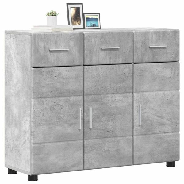 Sideboard mit Tür Beton Grau 88,5 x 30,5 x 73 cm Holzwerkstoff