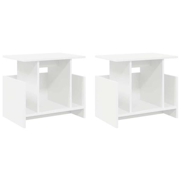 TV-Ständer 2 pcs Weiß 50 x 35 x 45 cm Holzwerkstoff
