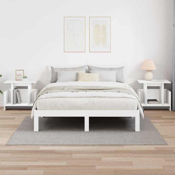 TV-Ständer 2 pcs Weiß 50 x 35 x 45 cm Holzwerkstoff