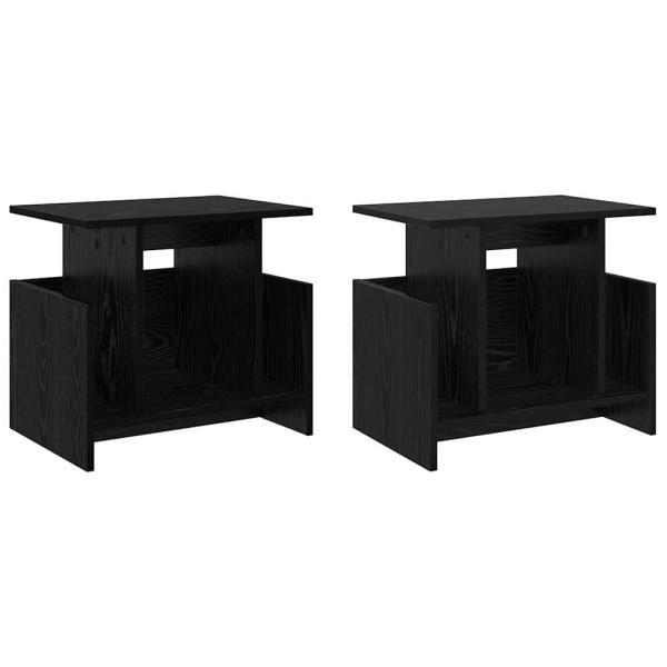 TV-Ständer 2 pcs Schwarz Eichen-Optik 50 x 35 x 45 cm