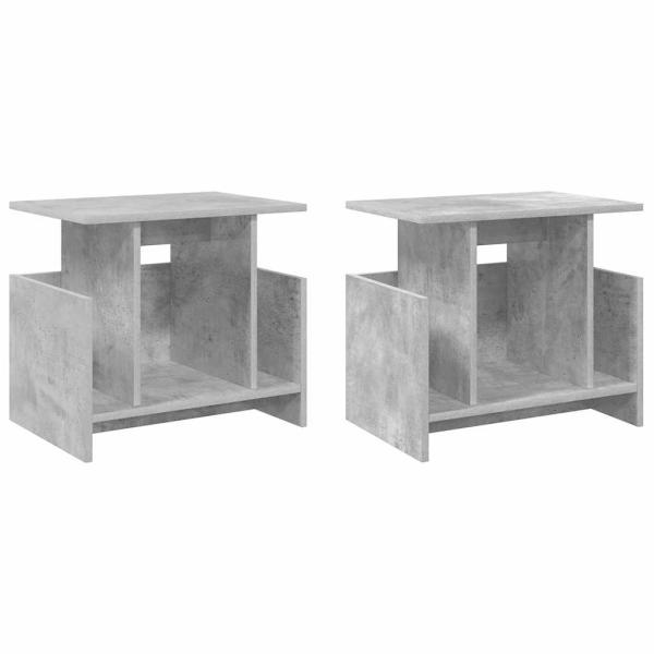TV-Ständer 2 pcs Beton Grau 50 x 35 x 45 cm Holzwerkstoff