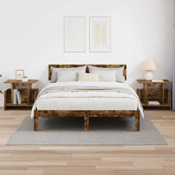 TV-Ständer 2 pcs Geräucherte Eiche 50 x 35 x 45 cm