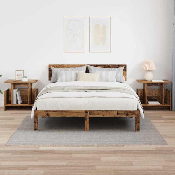 TV-Ständer 2 pcs Altholz 50 x 35 x 45 cm Holzwerkstoff