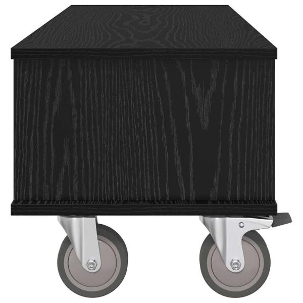 TV-Ständer Schwarz Eichen-Optik 100 x 35 x 35 cm Holzwerkstoff