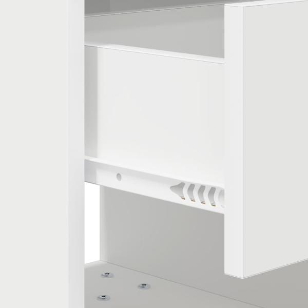 Nachttisch Weiß 40,5 x 40 x 48 cm Holzwerkstoff