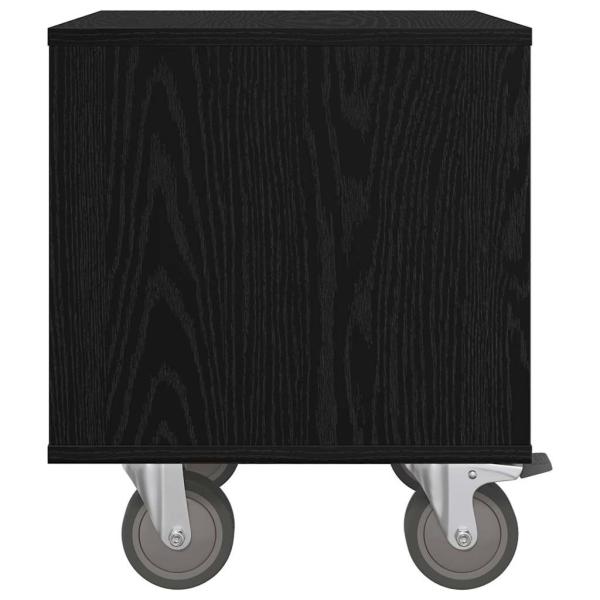 Nachttisch Schwarz Eichen-Optik 40,5 x 40 x 48 cm Holzwerkstoff