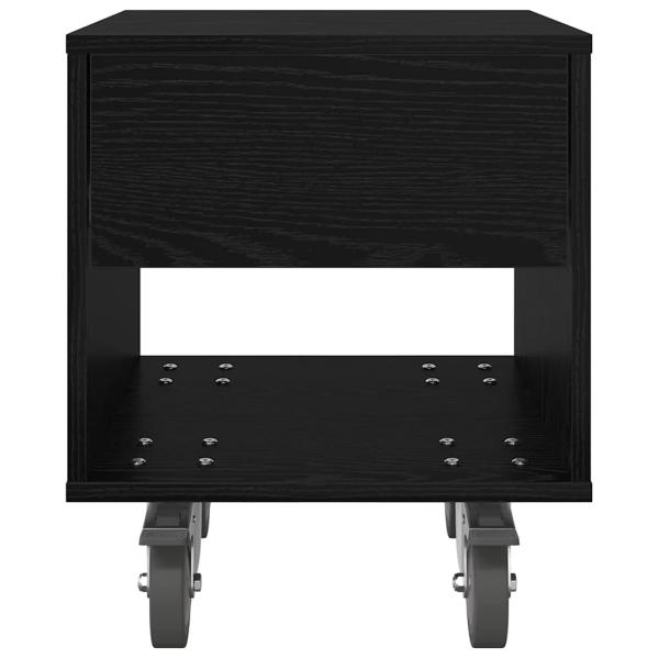 Nachttisch 2 pcs Schwarz Eichen-Optik 40,5 x 40 x 48 cm