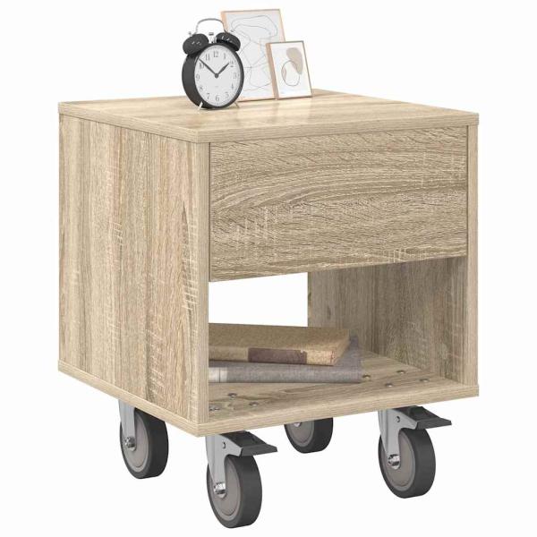 ARDEBO.de - Nachttisch 2 pcs Sonoma-Eiche 40,5 x 40 x 48 cm Holzwerkstoff