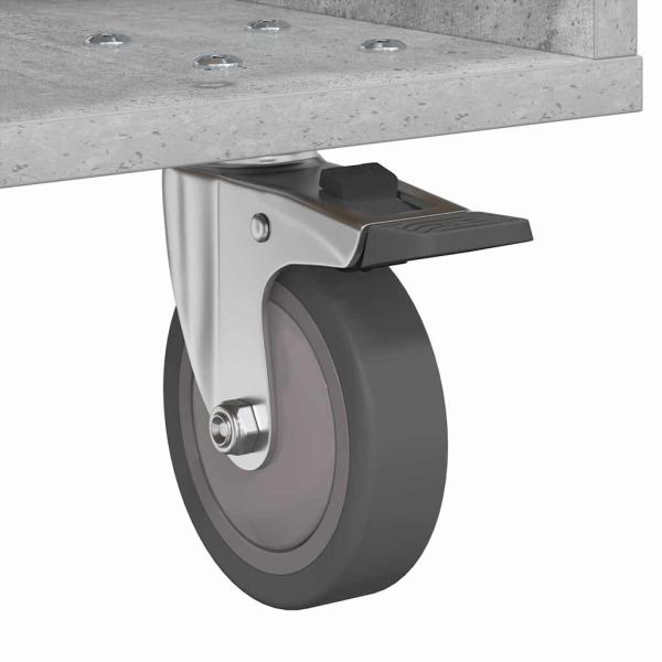 Nachttisch 2 pcs Beton Grau 40,5 x 40 x 48 cm Holzwerkstoff