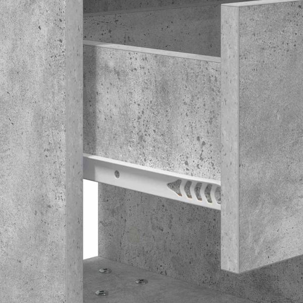 Nachttisch 2 pcs Beton Grau 40,5 x 40 x 48 cm Holzwerkstoff