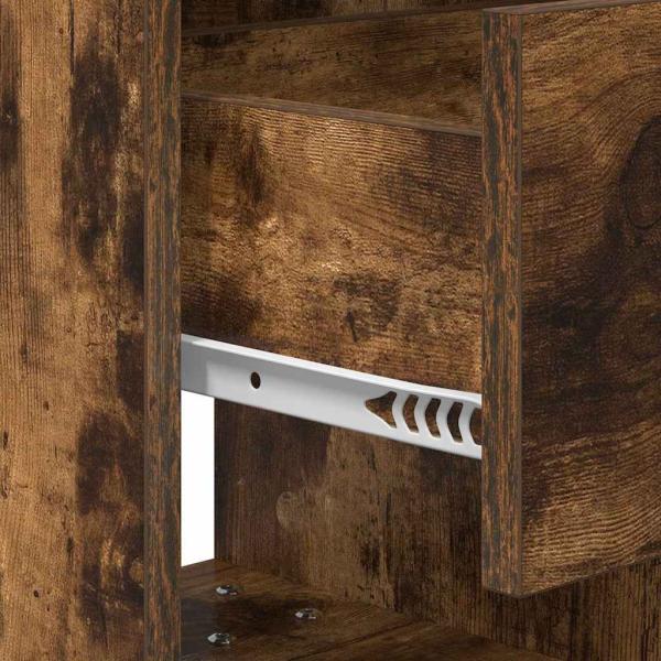 Nachttisch 2 pcs Geräucherte Eiche 40,5 x 40 x 48 cm