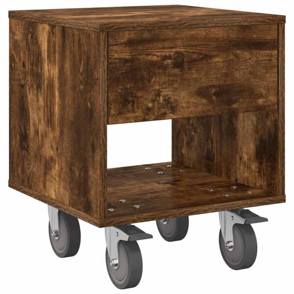 Nachttisch 2 pcs Geräucherte Eiche 40,5 x 40 x 48 cm