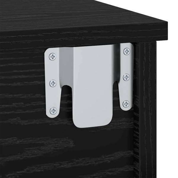 Nachttisch 2 pcs Schwarz Eichen-Optik 40 x 31 x 15 cm