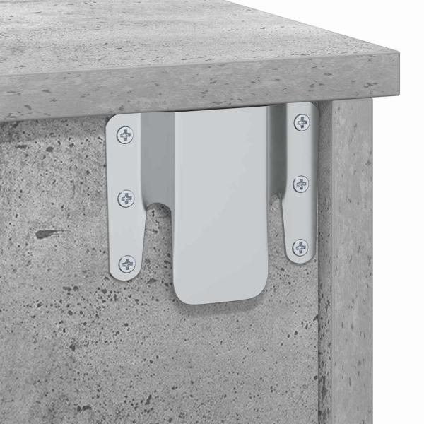 Nachttisch Beton Grau 40 x 31 x 15 cm Holzwerkstoff