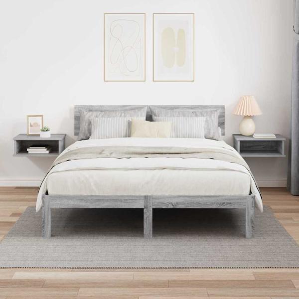 Nachttisch 2 pcs Graues Sonoma 40 x 31 x 15 cm Holzwerkstoff