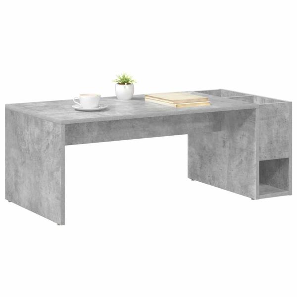 ARDEBO.de - Couchtisch Beton Grau 101,5 x 50 x 37 cm Holzwerkstoff