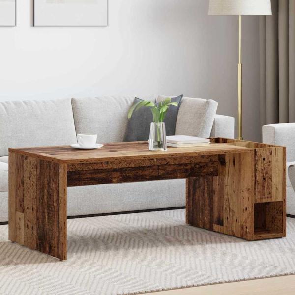 ARDEBO.de - Couchtisch Altholz 101,5 x 50 x 37 cm Holzwerkstoff