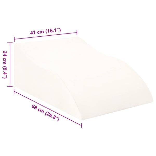 Beinkissen Weiß 68 x 40 x 18 cm