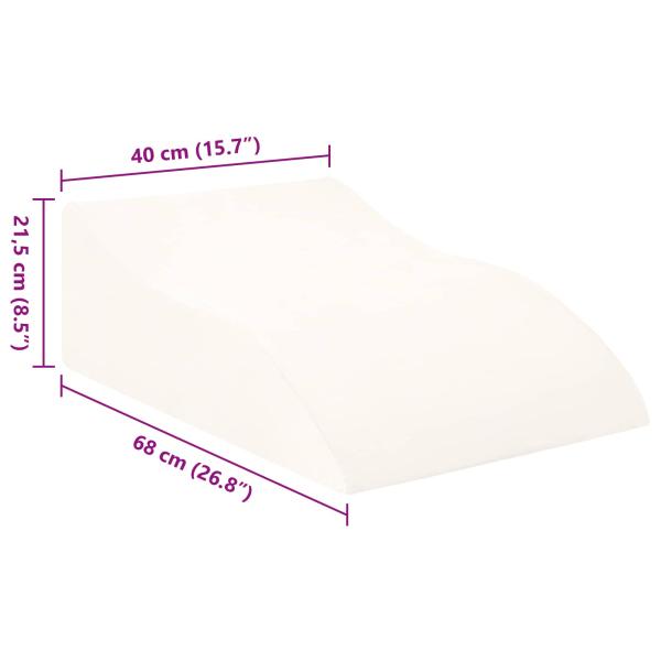 Beinkissen Weiß 68 x 40 x 18 cm